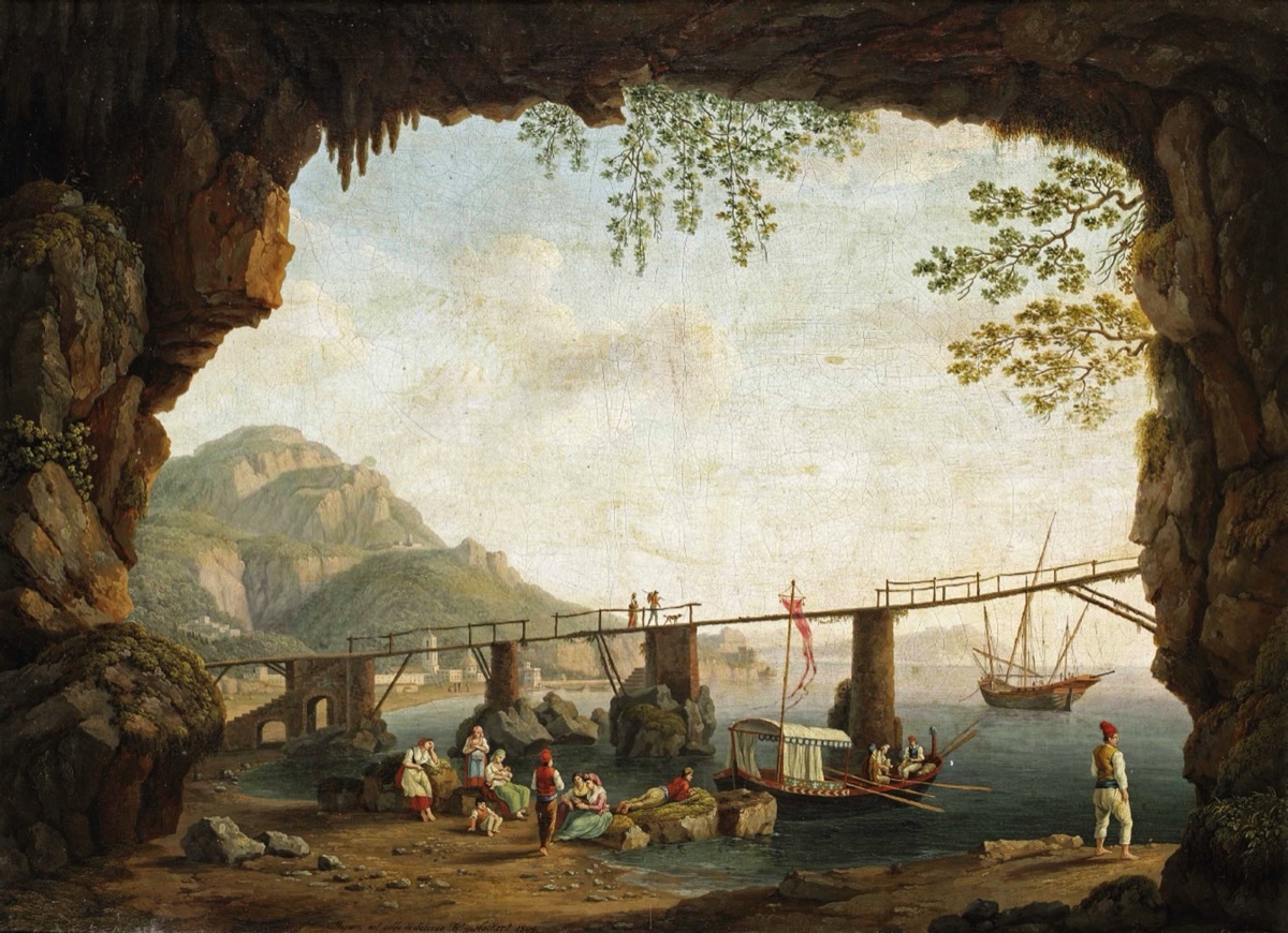 Veduta del Golfo di Salerno dipinta da Jacob Philipp Hackert nel 1804